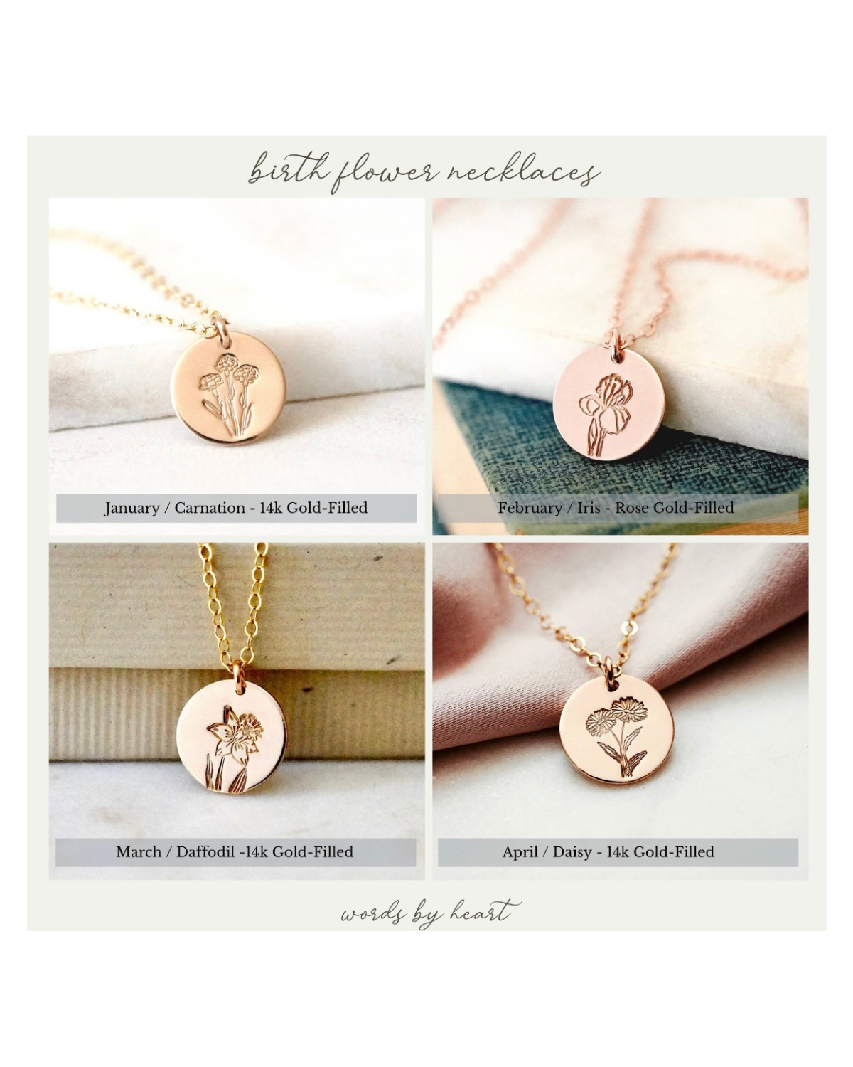 Birth Flower Necklaces – Ever Aster